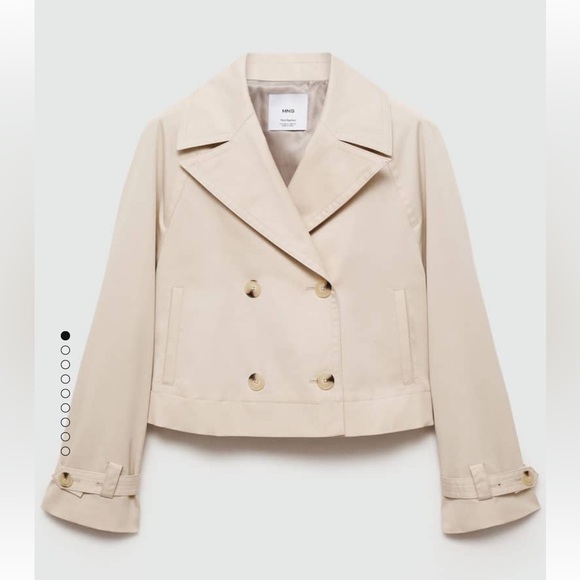 MANGO cropped trench coat - Picture 4 of 13